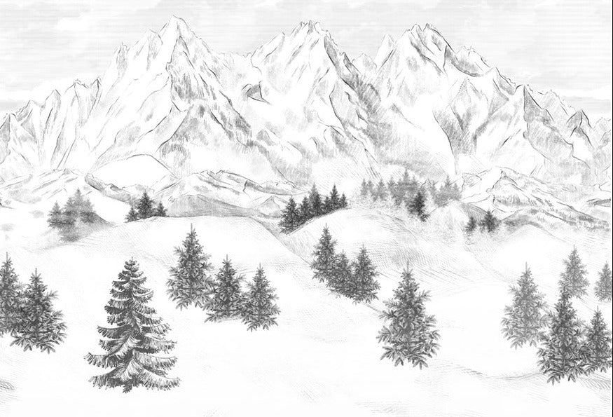 Tapete Berggipfel von Chamonix