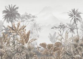 Papier peint tendance tropical sepia
