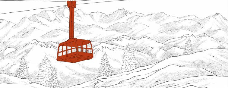 Tapete La Plagne Gondelbahn rot