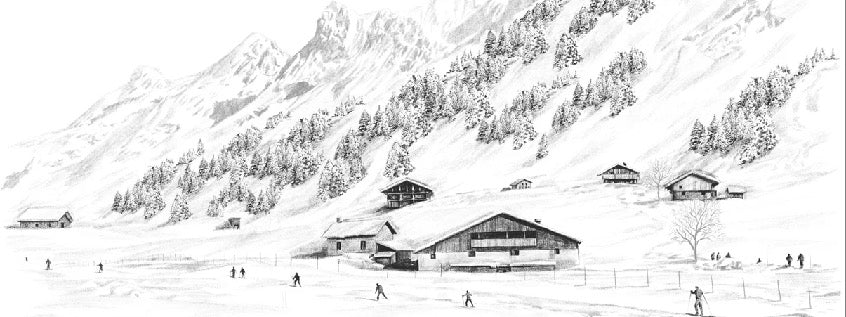 Papier peint Clusaz ski fond montagne Confins