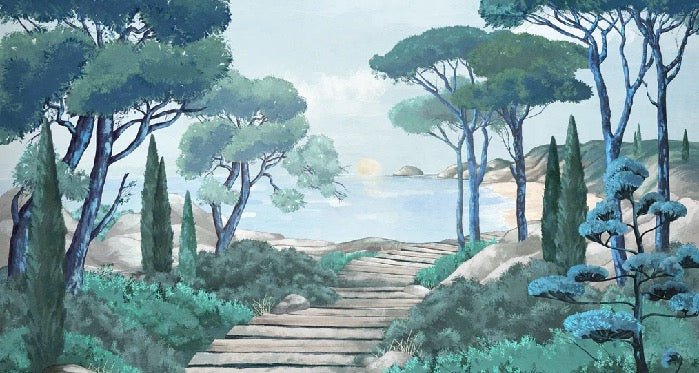 Papier peint balade dans les calanques, XXL, tendance