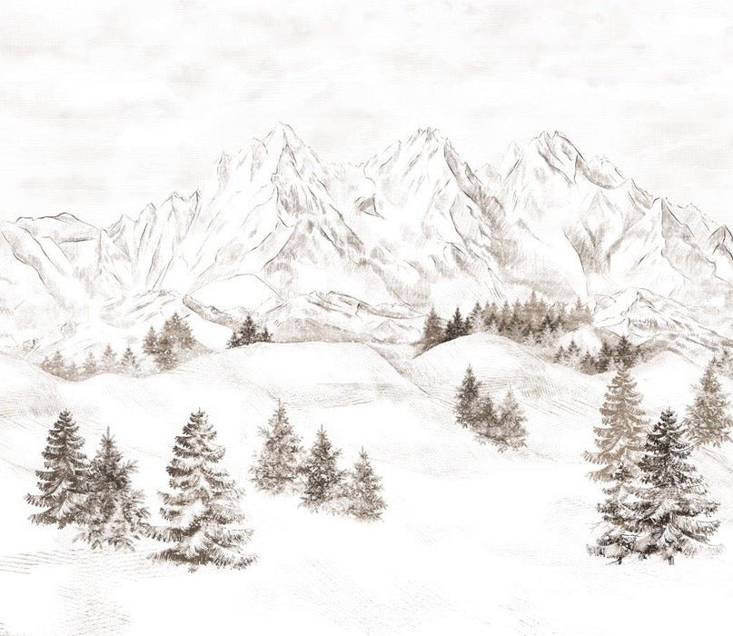 Papier peint montagne massif des Alpes, XXL, tendance