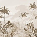 Papier peint panoramique jungle eden sépia