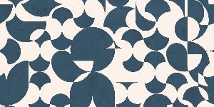 Papier peint rétro forme graphique bleu jean, XXL, tendance