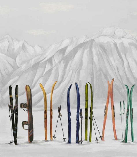 Papier peint ski à Courchevel