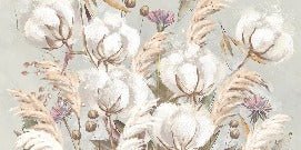 Papier peint panoramique fleur coton