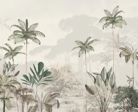 Papier peint panoramique jungle eden vert, XXL, tendance