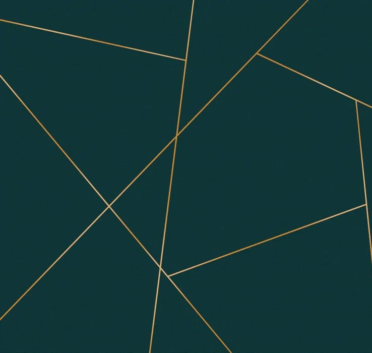 Papier peint panoramique Zig Zag vert, XXL, tendance