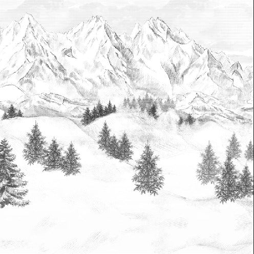 Tapete Berggipfel von Chamonix