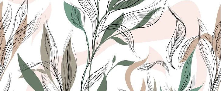 Papier peint panoramique fleur graphique