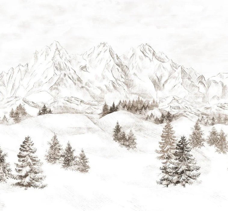 Papier peint montagne massif des Alpes, XXL, tendance