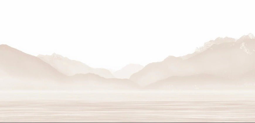 Papier peint Annecy et son lac paisible beige