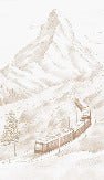 Papel pintado Matterhorn panorámico en sepia