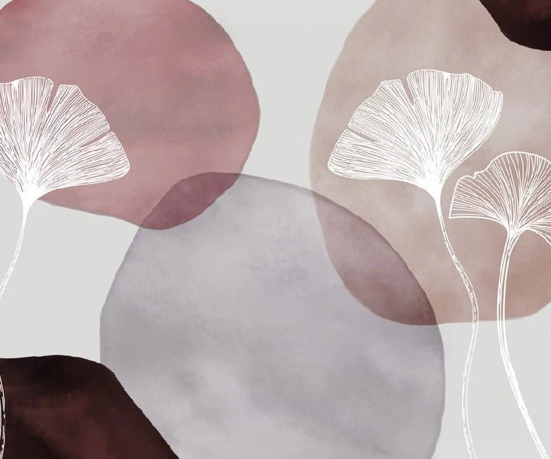 Papier peint panoramique abstrait pourpre, XXL, tendance