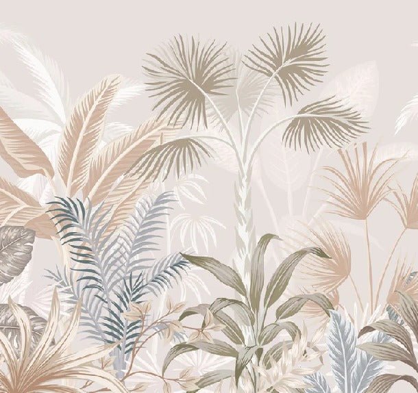 Papier peint panoramique jungle terracotta