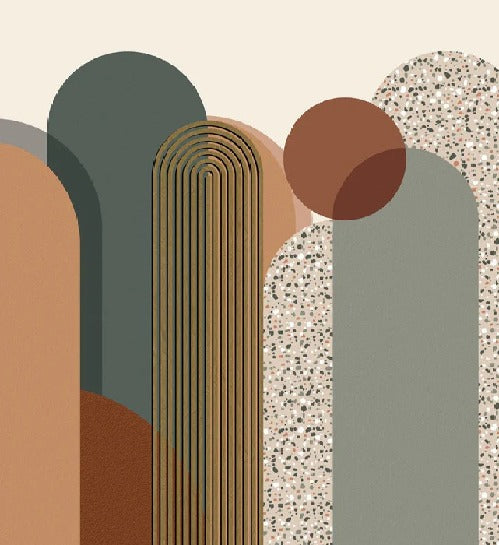 Papier peint Art déco graphique tendance