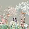 Children's bedroom wallpaper magic nature sage