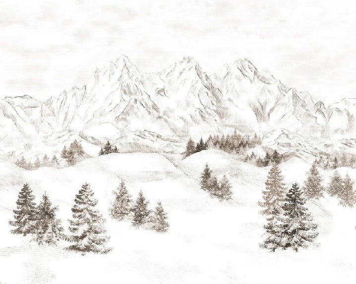 Tapete Bergmassiv der Alpen