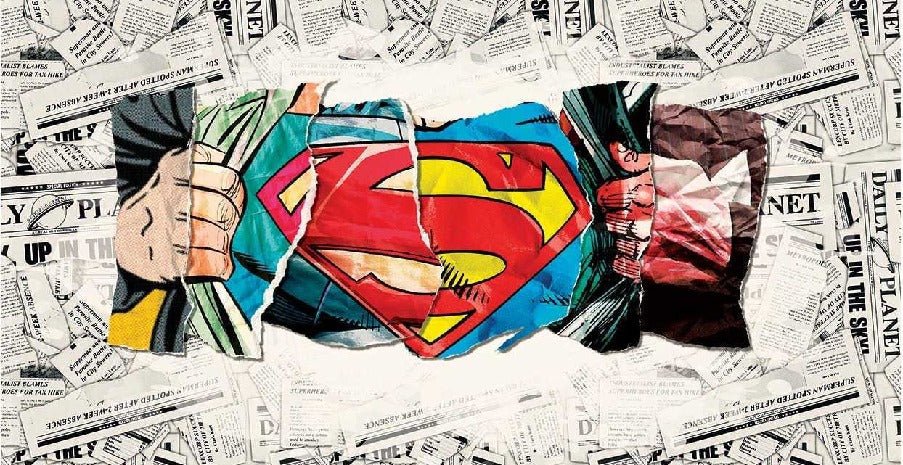 Panorama-Tapete Held Superman Comic Ecu S Zeitung Presse