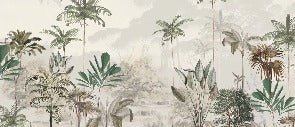 Papier peint panoramique jungle eden vert