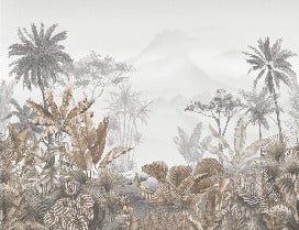Papel pintado tropical sepia