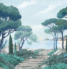 Papier peint balade dans les calanques, XXL, tendance