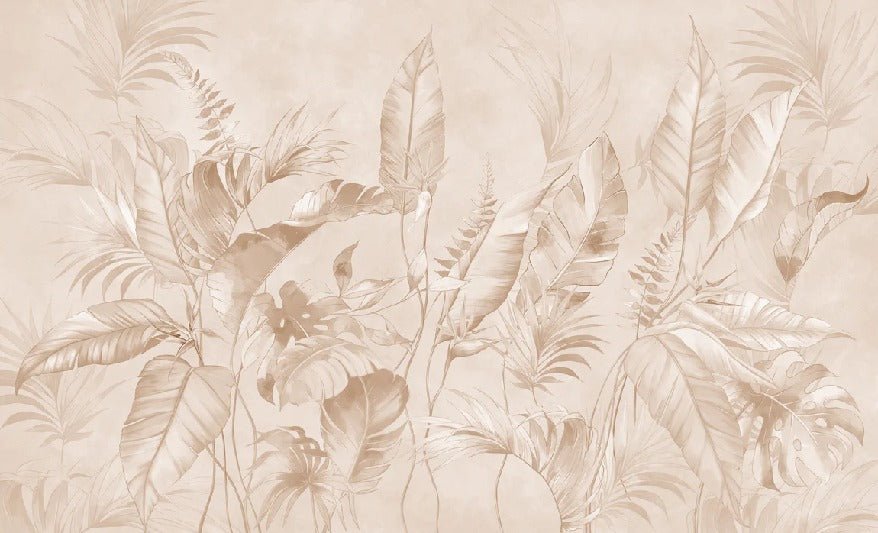 Papier peint élégante jungle poudrée