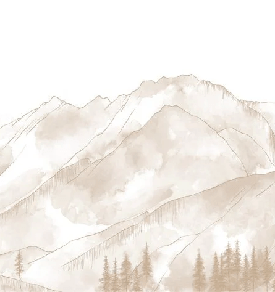 Papier Peint Panoramique Aravis Sépia - H250cm x L235cm - Matière Softouch