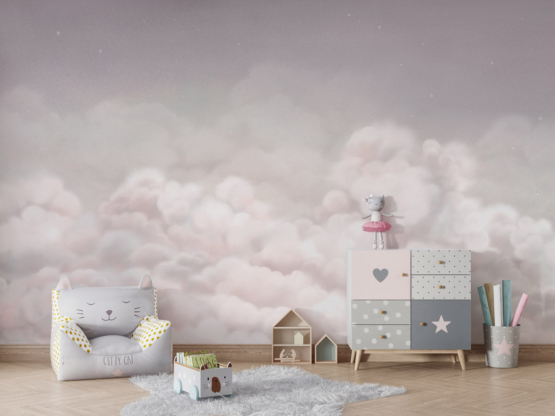 Papier peint enfant - Nuage apaisant - Muralconcept