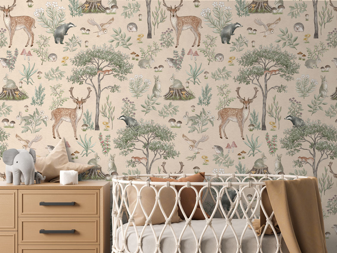 Papier peint à motif pour enfant. Forêt pure - Muralconcept