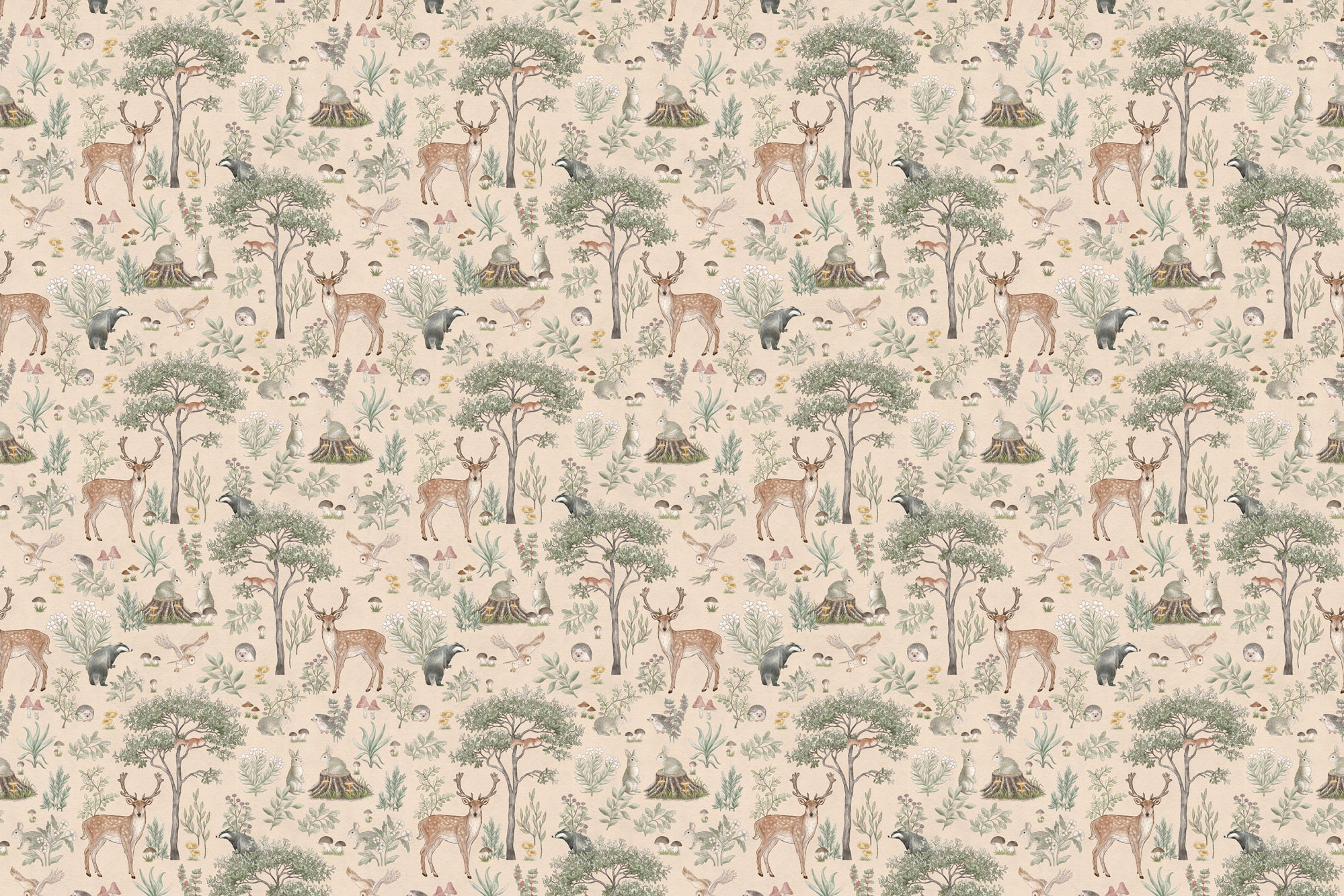 Papier peint à motif pour enfant. Forêt pure - Muralconcept