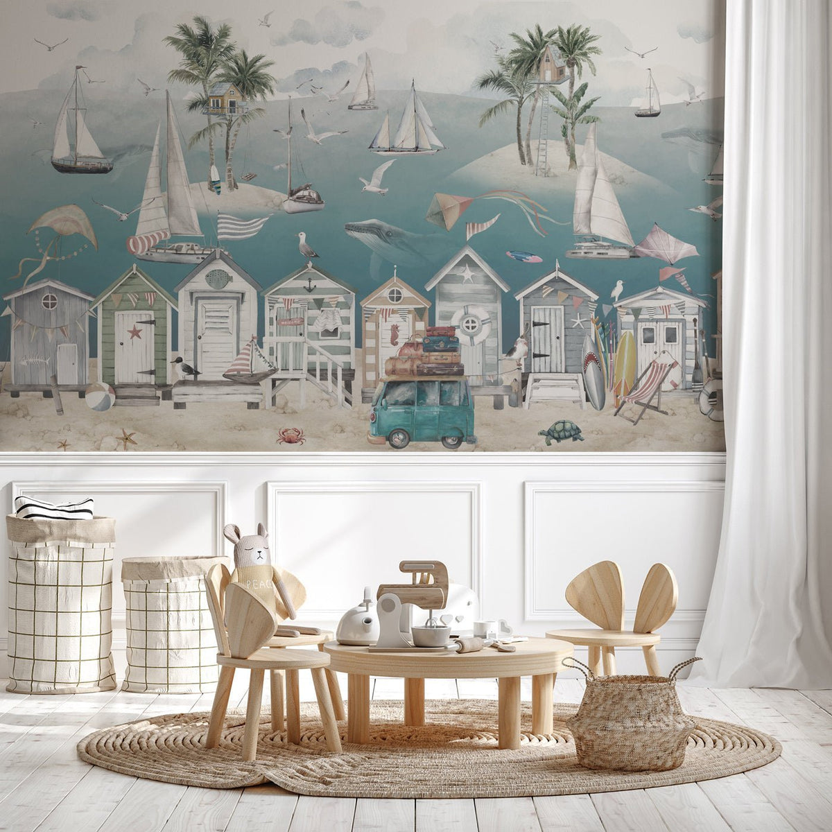 Children's bedroom wallpaper - Seaside Cabin