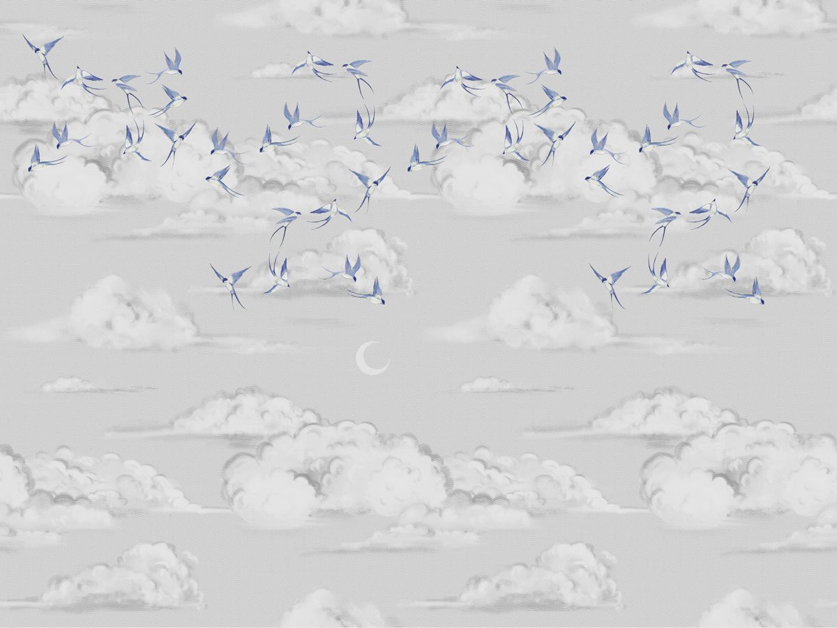 Papier peint poétique envol, mural concept, tendance