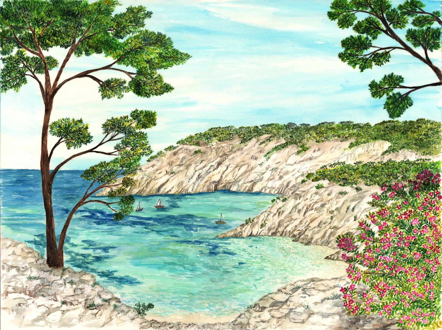 Panoramic Wallpaper - The Calanques of the South