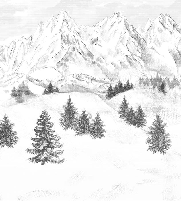 Tapete Berggipfel von Chamonix