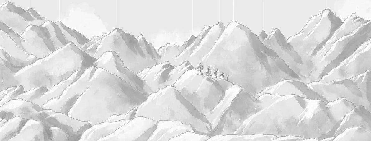 Tapete Massif des Écrins grau