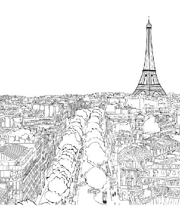 Papier peint panoramique Paris, XXL, tendance
