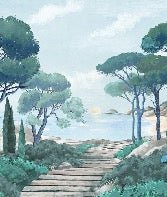 Papier peint balade dans les calanques, XXL, tendance