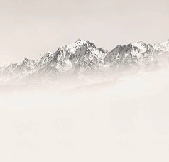 Il Monte Bianco nella nebbia seppia