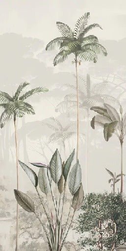 Papier peint panoramique jungle eden vert