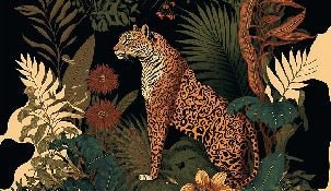 Papel pintado Tigre exótico