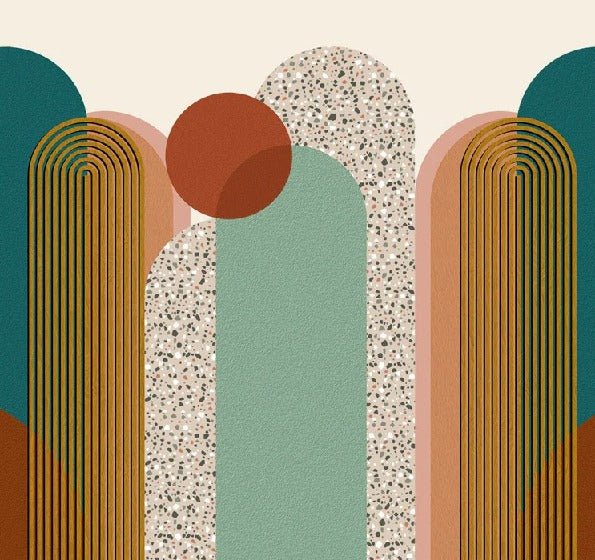 Art pop deco graphic trend wallpaper