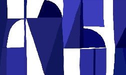 Carta da parati blu in stile Memphis