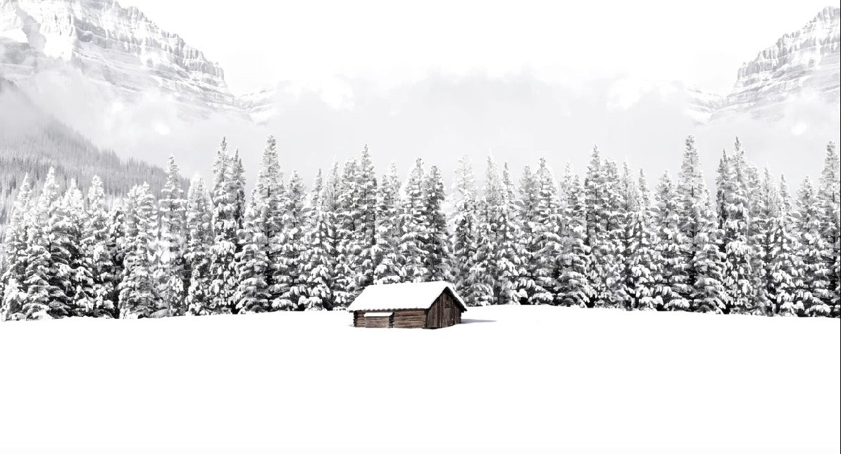 Carta da parati panoramica per chalet di montagna