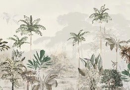 Papier peint panoramique jungle eden vert