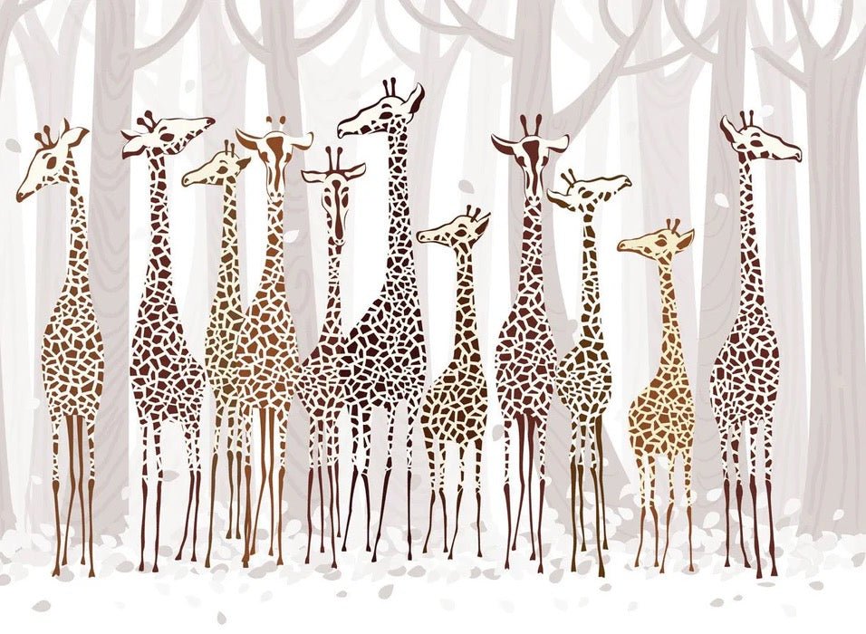Papel pintado Jirafas elegantes