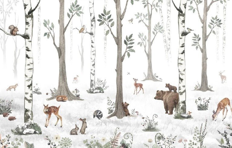 Papier peint animaux printemps forêt, XXL, tendance