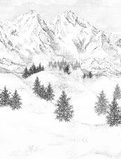 Papier peint montagne sommets de Chamonix