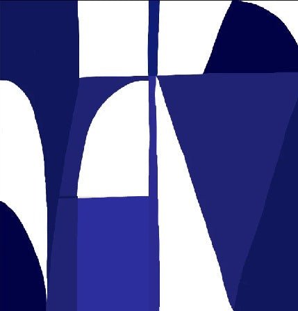 Papel pintado azul estilo Memphis