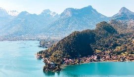 Annecy chateau Duingt photo wallpaper